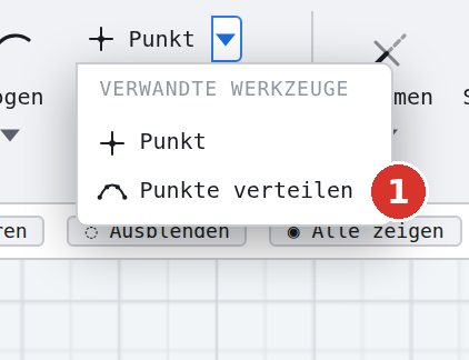 Familie «Punkt» aufgeklappt: (1) Punkte verteilen