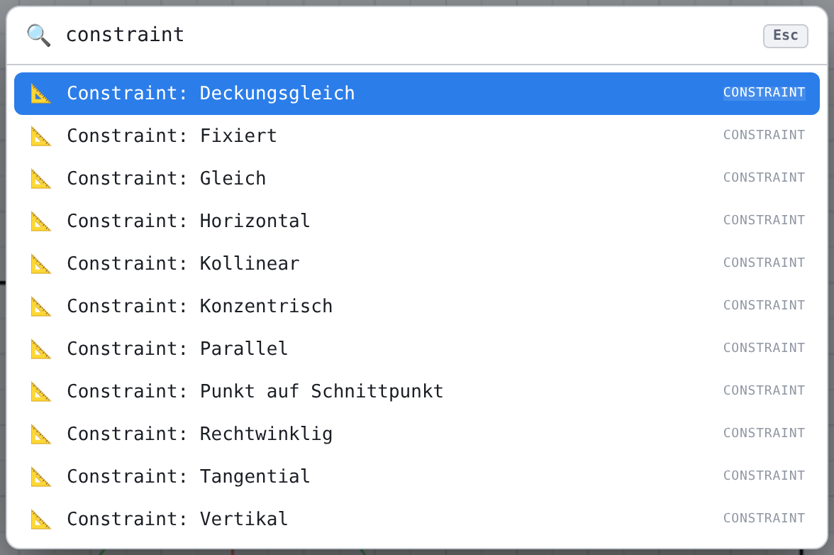 Befehlssuche mit «constraint»