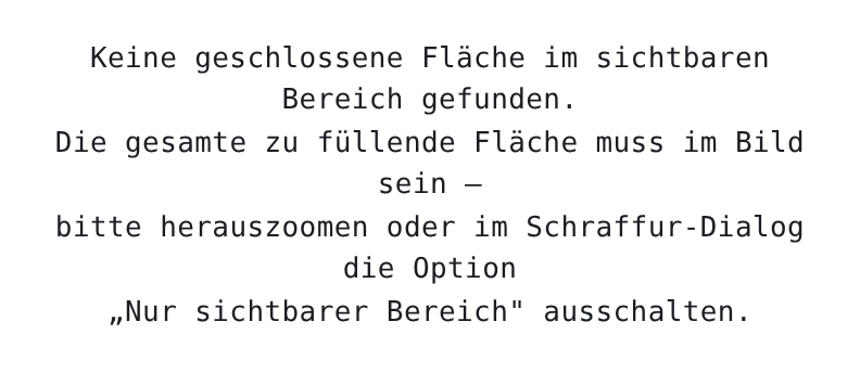 Das Hinweisfenster bei eingeschaltetem «Nur sichtbarer Bereich (schneller)»