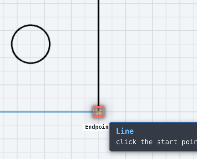 Snap «Endpoint» at a corner