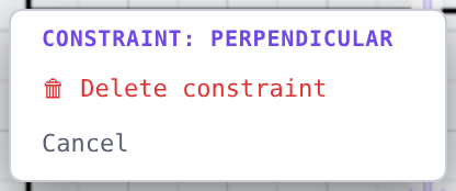 Right-click on the symbol “Perpendicular”