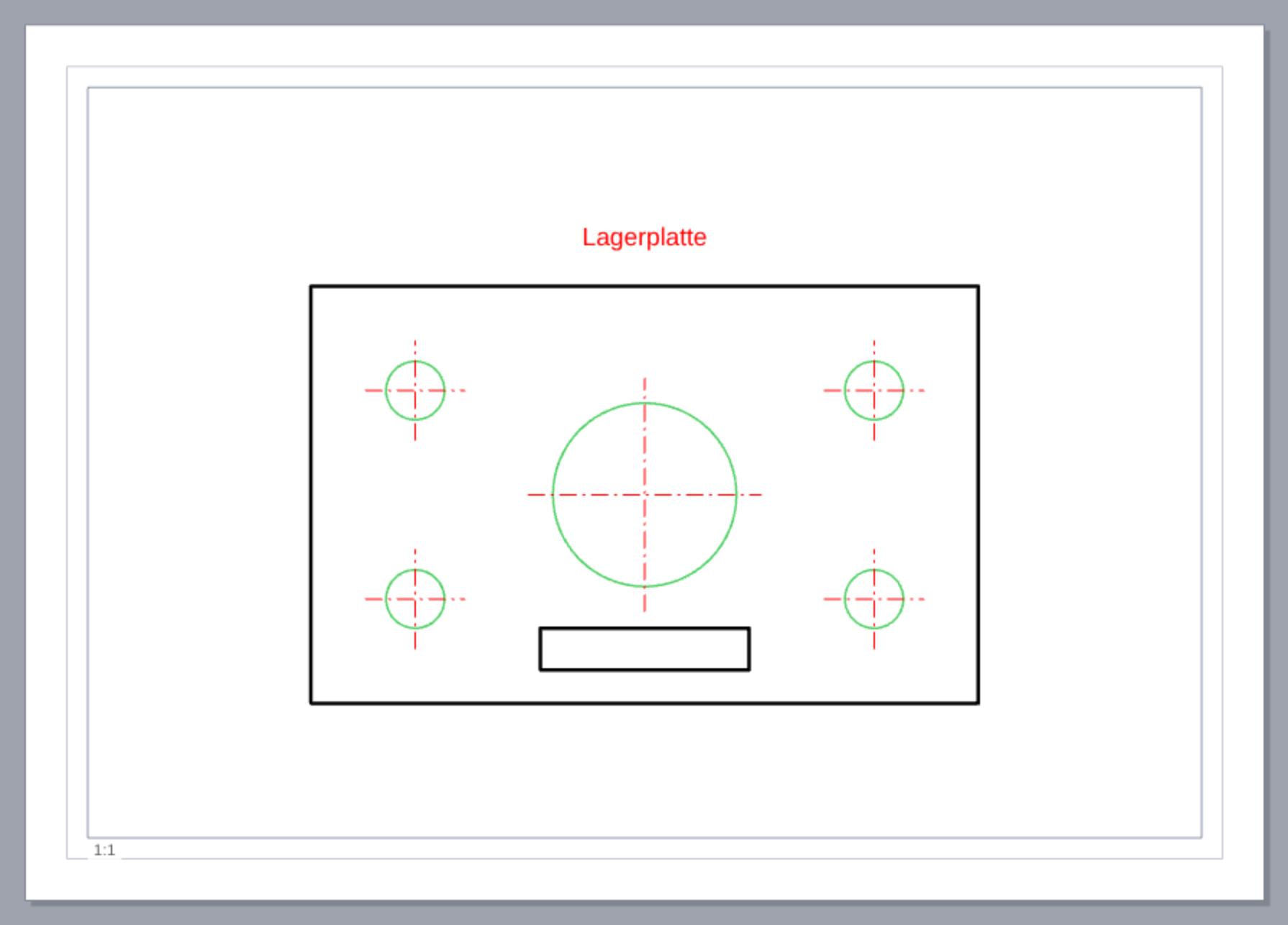 Normal viewport: grey frame — a click selects it