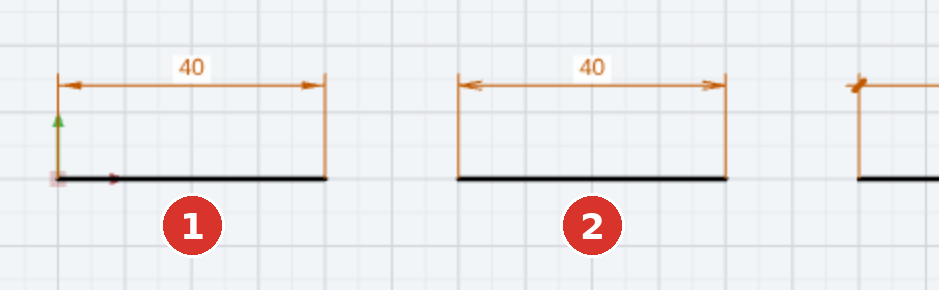 Arrow styles and units: (1) closed filled triangle (factory), (2) open triangle, (3) 45° slash per timber-construction standard, (4) building dimensioning m/cm — 85 mm become 8⁵ — left half
