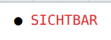The same layer locked: the display turns red
