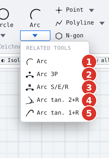 Family «Arc»: (1) Arc, (2) Arc 3P, (3) Arc S/E/R