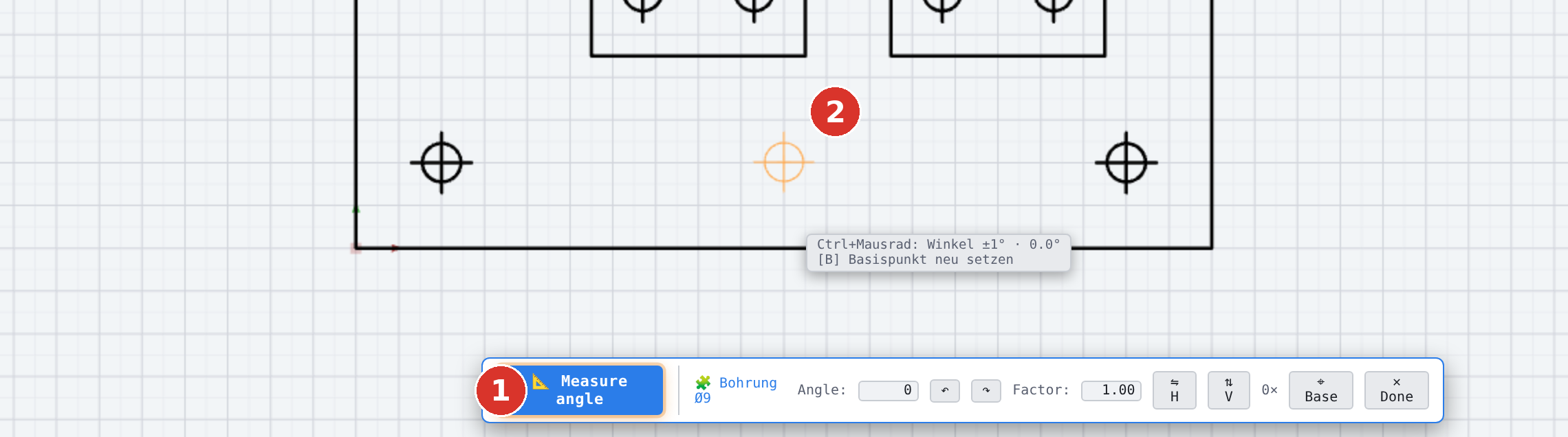 Block at the mouse with the placement HUD