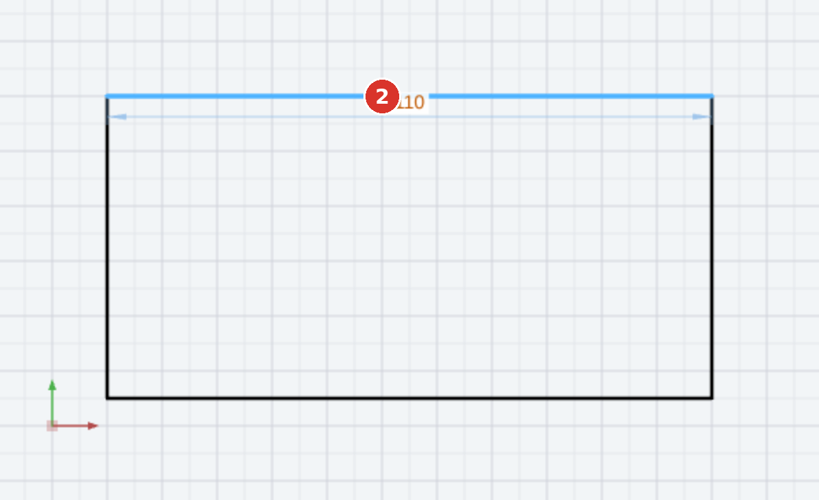 After: four individual lines — the upper one (2) is selected on its own