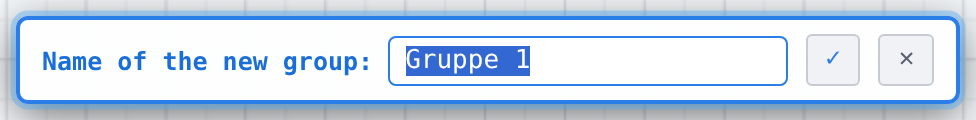 The name field for an empty group