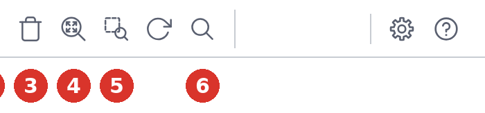 Classic toolbar: (3) Delete — right half