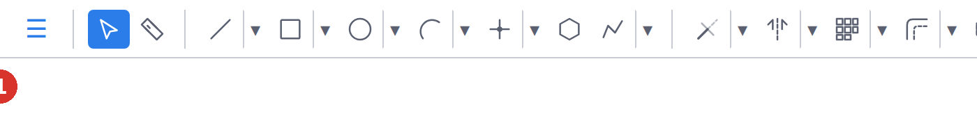 Classic toolbar: (1) the «File» button opens the same menu