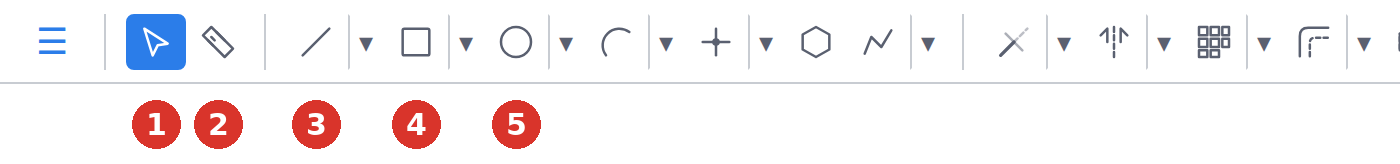 Classic toolbar: (3) Line
