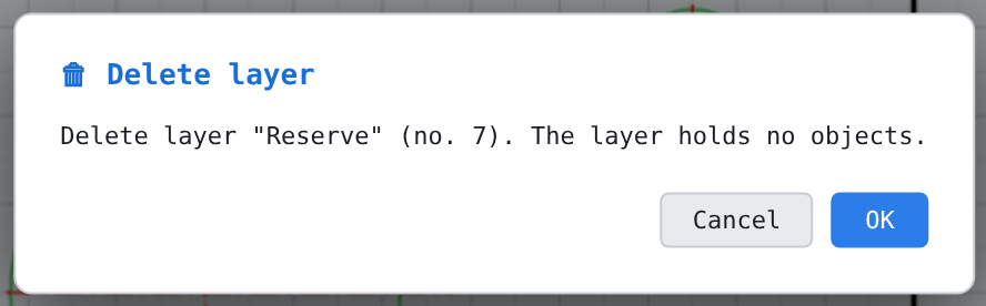 Empty layer: confirm only