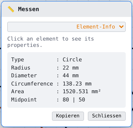 Element info of a circle