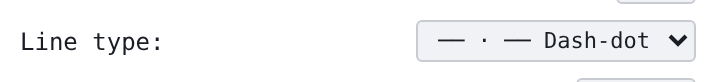 The “Line type” drop-down