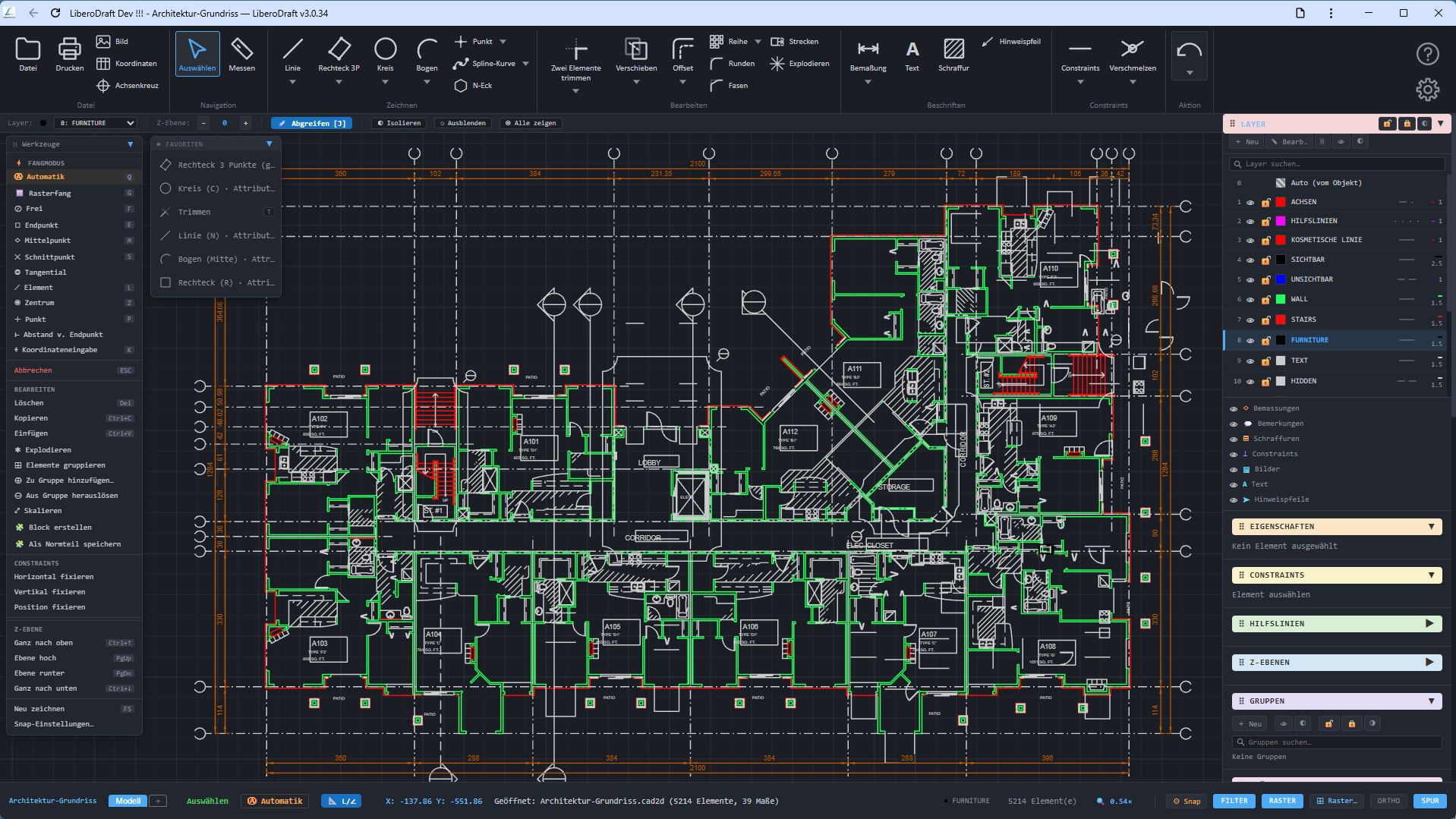 Create floor plans, plates, angles and simple drawings without a heavy 3D project.